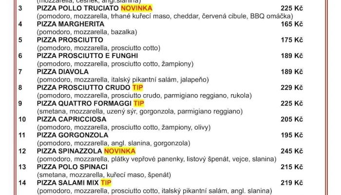 Kabone Pizza -  Nejnovejsi - Čs. Brigády 130
