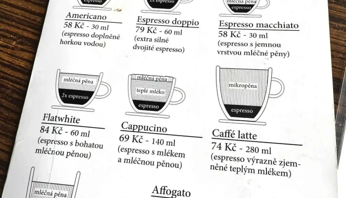 Kavarna Cerny Kun Humpolec Menu - Dolní Nám. 247