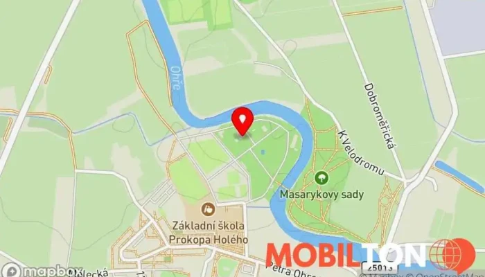 mapa Kavárna park Louny Kavárna / Čajovna v Pavilon A, Výstaviště