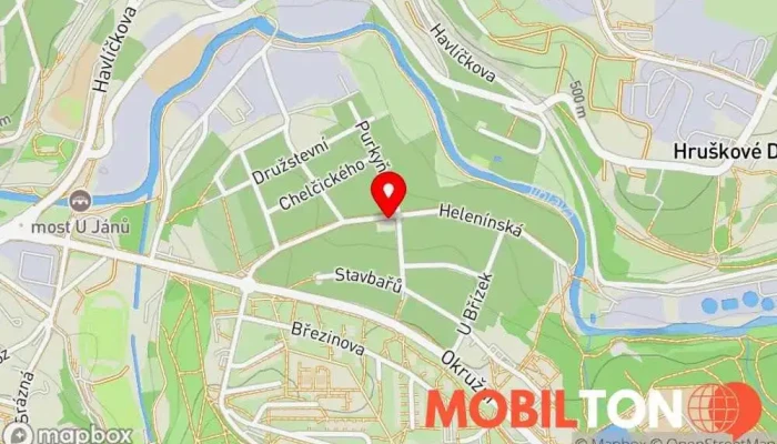 mapa Kavárna Paseka Kavárna, Snídaňová restaurace v Helenínská 497/28A