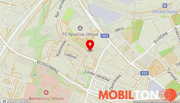 mapa kavárna Za Zrcadlem Kavárna v Erbenova 2604/41