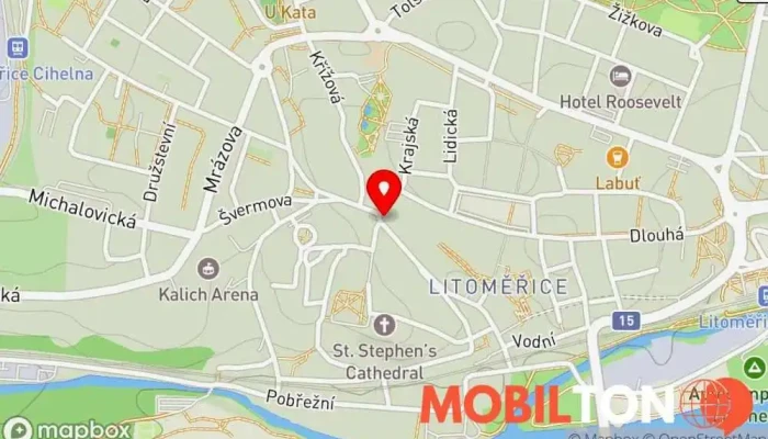 mapa Kávovna Litoměřice Kavárna v Jarošova