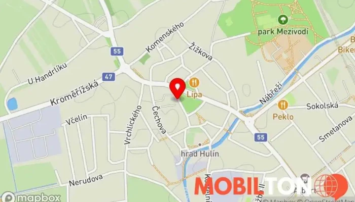 mapa Kebab House Restaurace v nám. Míru 114