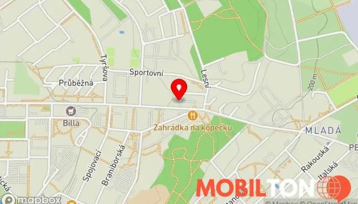 mapa Kebab Samuel Rychlé občerstvení v Mladá