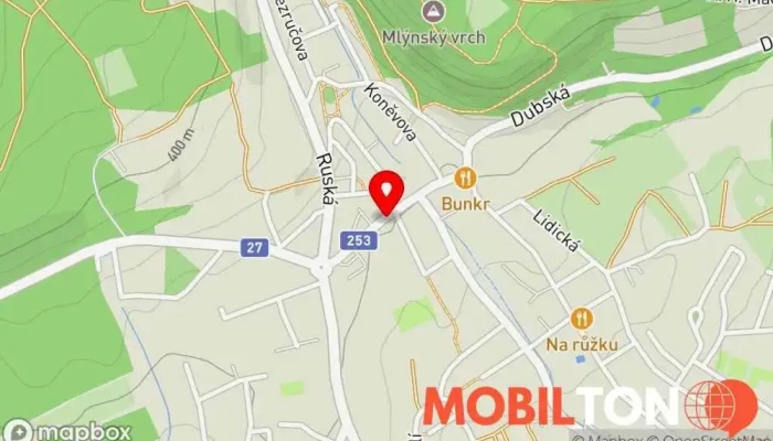 mapa Kebab u Mustafy Turecká restaurace, Rychlé občerstvení v 13Krušnohorská 589