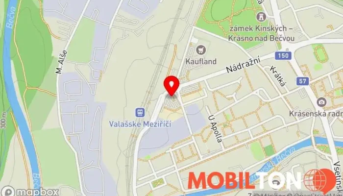 mapa KFC Valašské Meziříčí Restaurace, Snídaňová restaurace, Kuřecí speciality, Restaurace specializovaná na kuřecí křidélka, Rychlé občerstvení v Krásno nad Bečvou