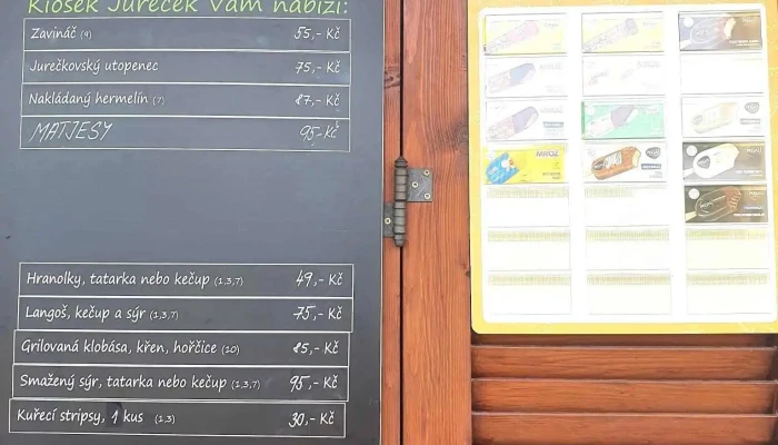 Kiosek Jurecek Menu - Radošovice