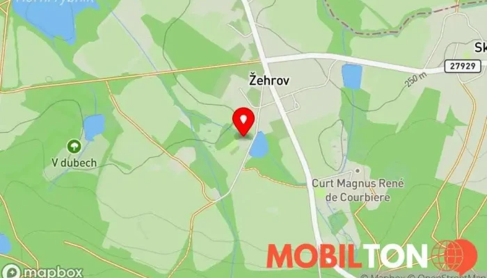 mapa Kiosek U rybníka Restaurace v Žehrov