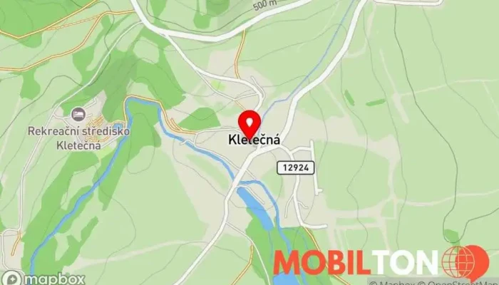 mapa Kletečná - Osadní Výbor Restaurace v Humpolec