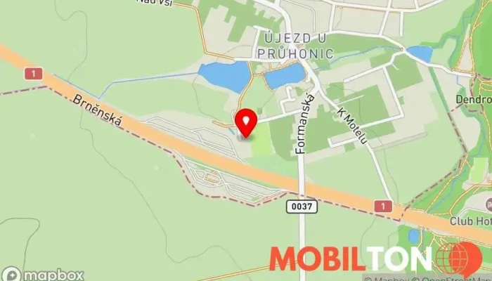 mapa Klubová Hospůdka Újezd Restaurace v Újezd u Průhonic