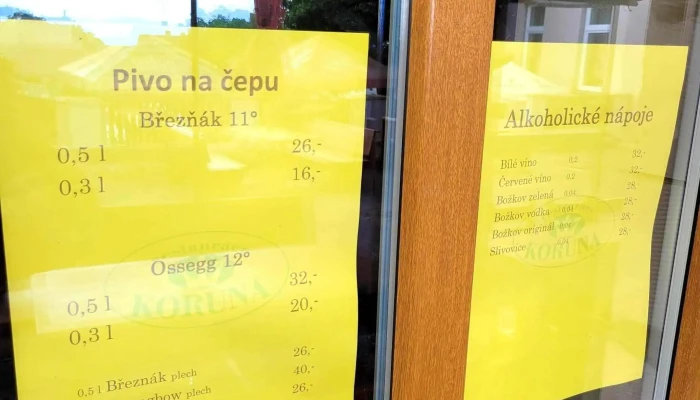 Koruna -  Menu - Mírové Nám. 78