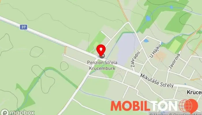 mapa Krčma U rytíře Střely Restaurace, Penzion v Mikuláše Střely 223