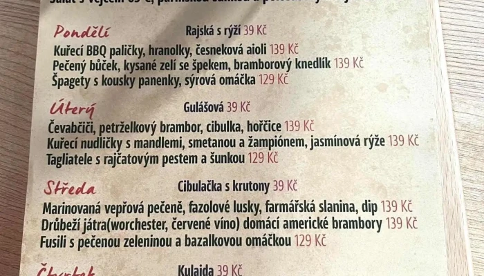 La Brusla Nuova -  Menu - Na Rybníku 1057