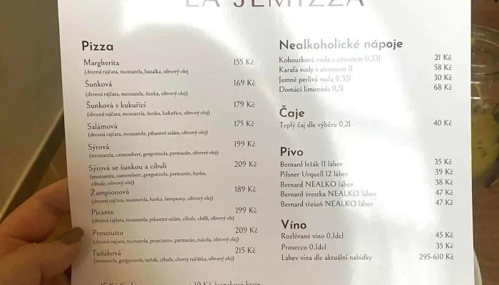 La Jemizza -  Menu - Husova 42