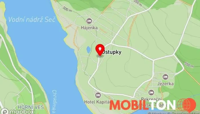 mapa Letní restaurace U Stodoly Restaurace v Ústupky