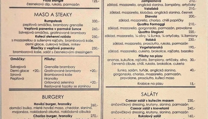 Lumparnicka Menu - Masarykovo Nám. 41