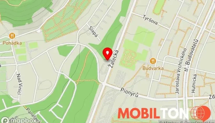 mapa MarinGODka Restaurace v Žatecká