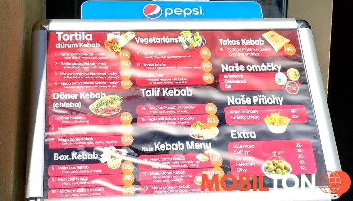 Marwen Kebab Holesov Menu - Masarykova 64