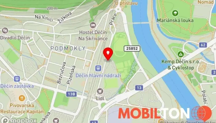 mapa Matchballclub restaurant Restaurace v Rozbělesy