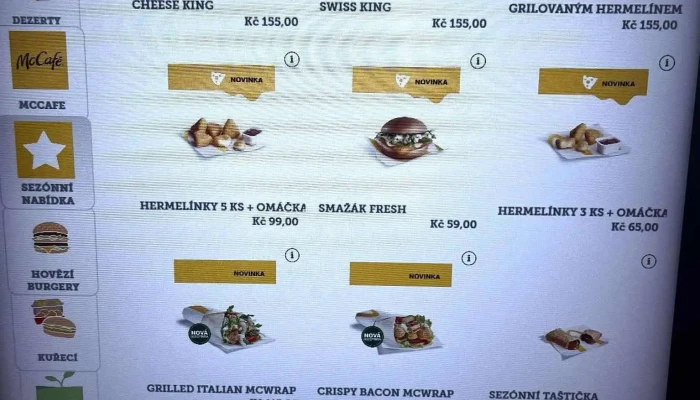 Mcdonalds Menu - D 11