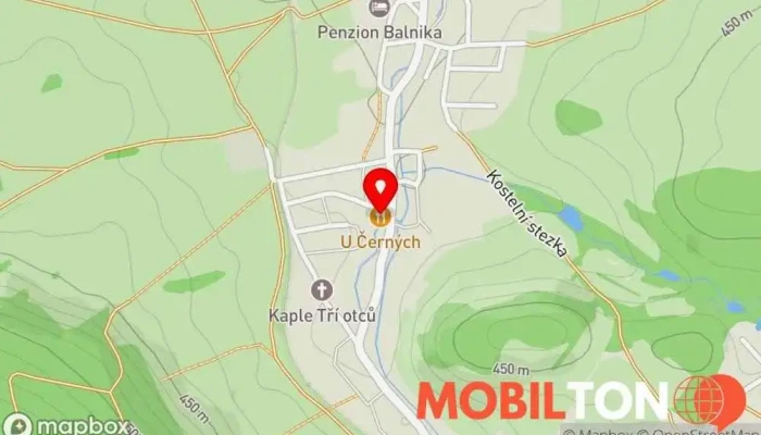 mapa Melania Černá Restaurace v Mikulášovice