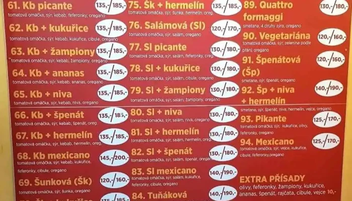 Meskina Kebab -  Menu - Tř. 9. Května 854/34