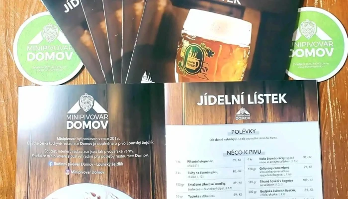 Minipivovar Domov -  Menu - Rybalkova 1323