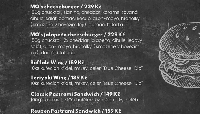 Mos Bistro Menu - Masarykova 1379