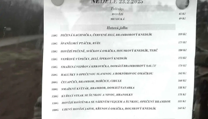 Motorest Jiloviste Menu - Pražská 232