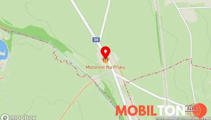 mapa Motorest Na Písku Restaurace v Okřesaneč