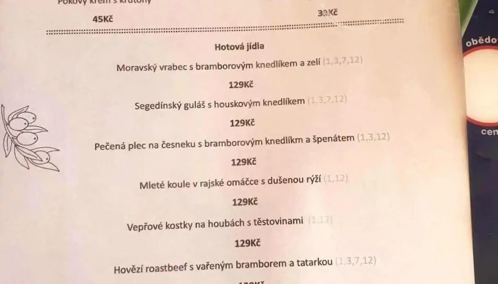 Motorest Na Pisku Menu - Okřesaneč