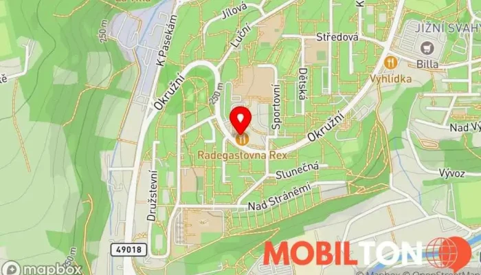 mapa Mr. Grill Rychlé občerstvení v Okružní 4701