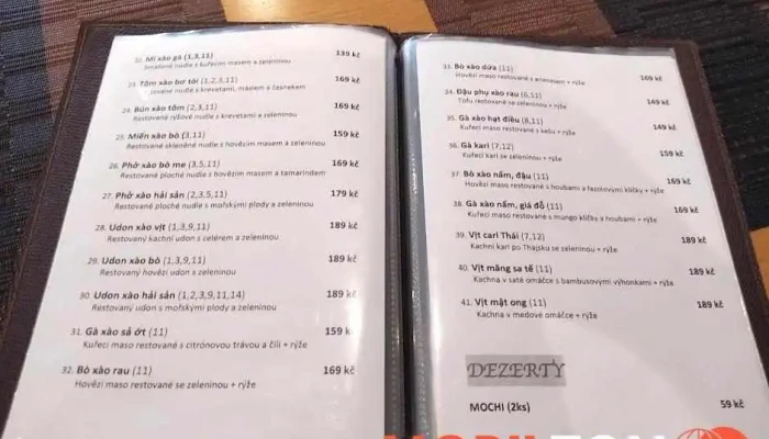 Mrpho Ricany Menu - Husova 1