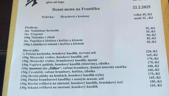 Na Frantisku Restaurace - Riegrova 208/9