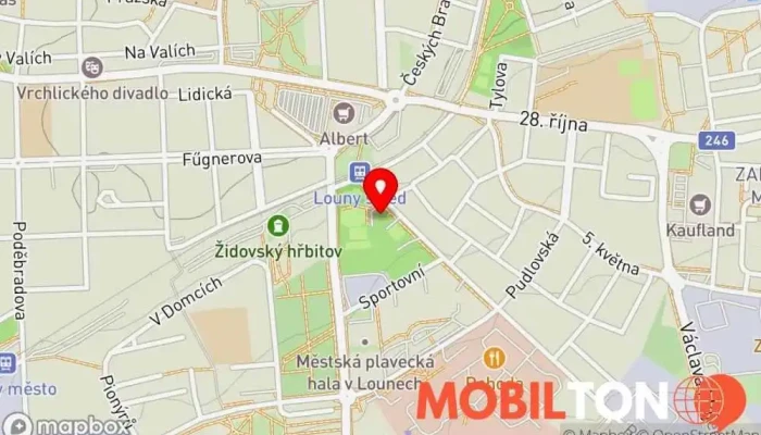 mapa Na Letňáku 🍺 Pivní zahrádka v Rybalkova 1267 440 01