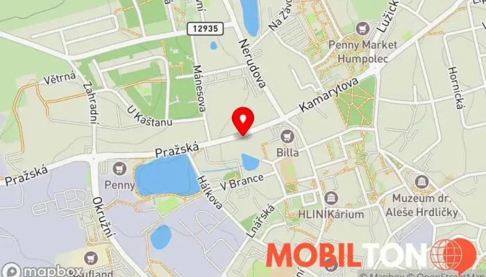 mapa Na Mlýnku Hospoda, Hostel v Na Kasárnách 448