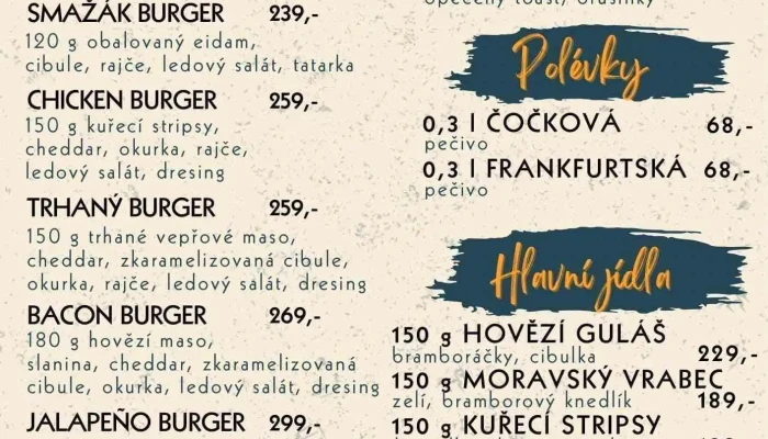 Na Posledni Mili Menu - Sněžné-svratka