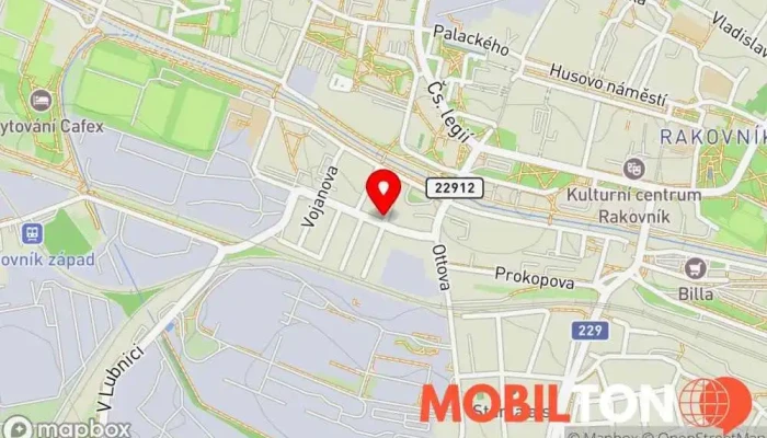 mapa Na Rychtě Hostel v Kuštova 487