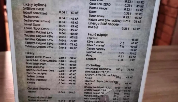 Na Skale Menu - Jeníkovská 16/118