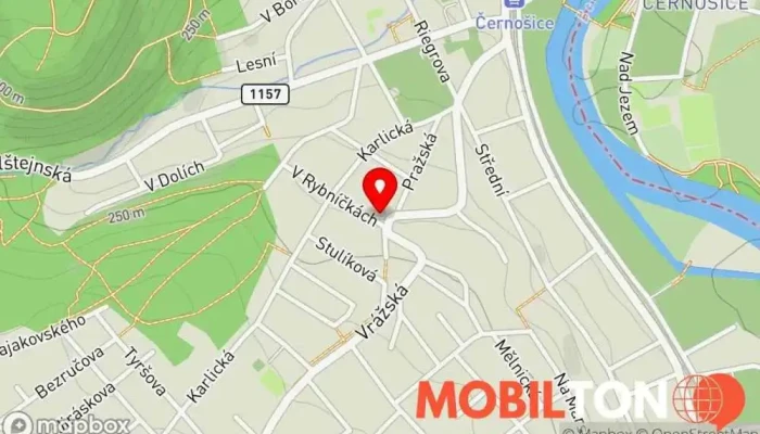 mapa Naše Sushi Suši restaurace v V Rybníčkách 336