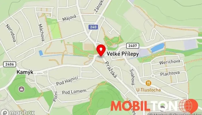 mapa Nová hospůdka Restaurace v Pražská 45