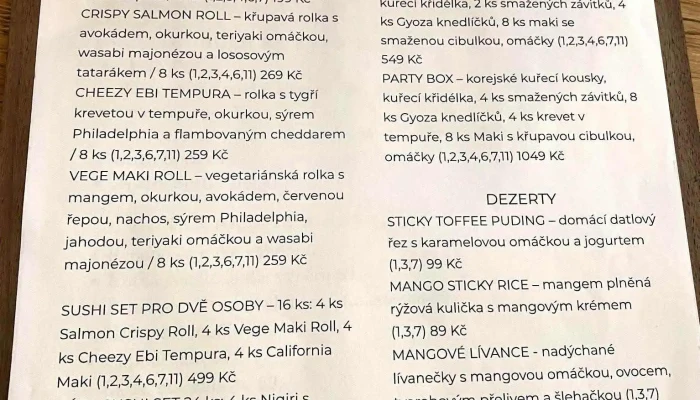 Oaza Bistro Thai Grill Menu - Žďár Nad Sázavou 5