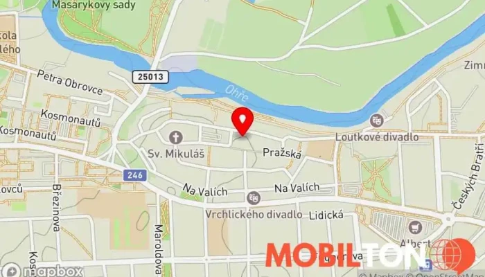 mapa Občerstvení Jeroným Kavárna / Čajovna v Hilbertova 98