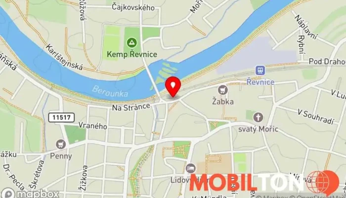 mapa Občerstvení Kůlna Restaurace v 