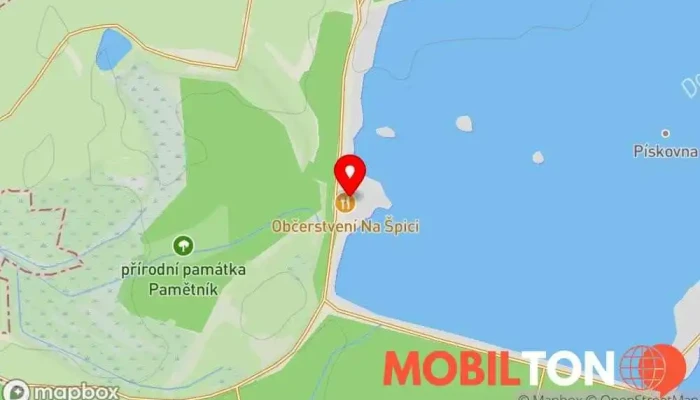 mapa Občerstvení Na Špici Restaurace v Unnamed Road