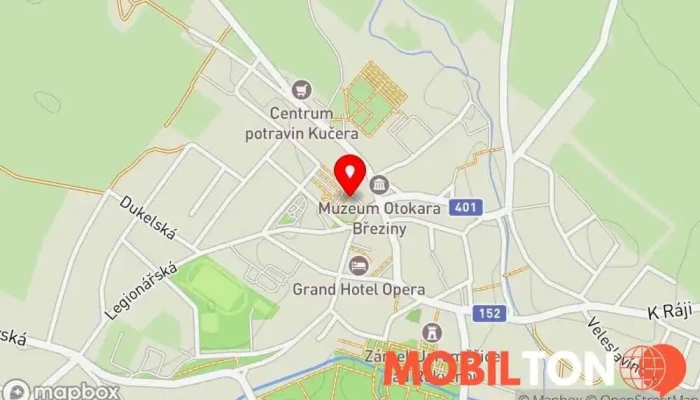 mapa Občerstvení na zastávce Hospoda v Kapinusova 1093
