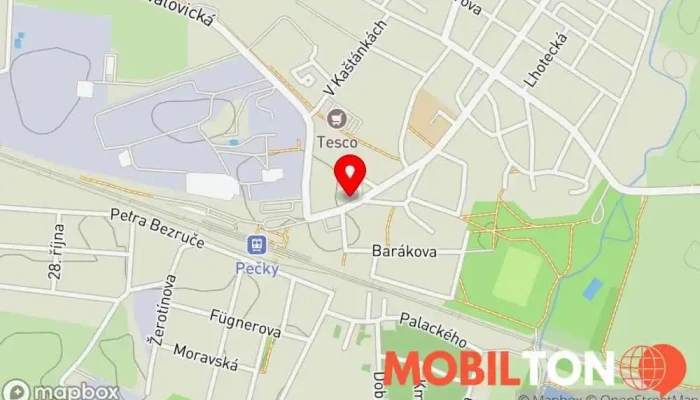 mapa Občerstvení pečky Asijská restaurace v Masarykovo nám. 36