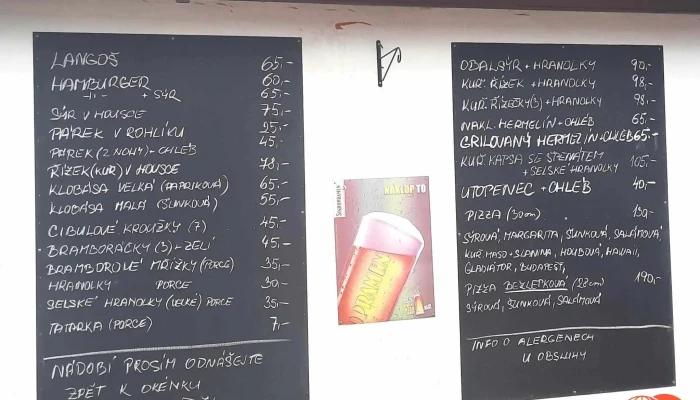 Obcerstveni U Sranek Menu - Plavidlo 86