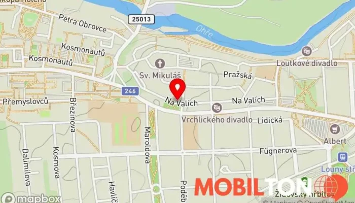 mapa Občerstvení V Domku Kavárna / Čajovna v Na Valích 387