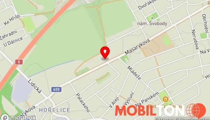mapa Občerstvení z roubenky Restaurace v Masarykova 770